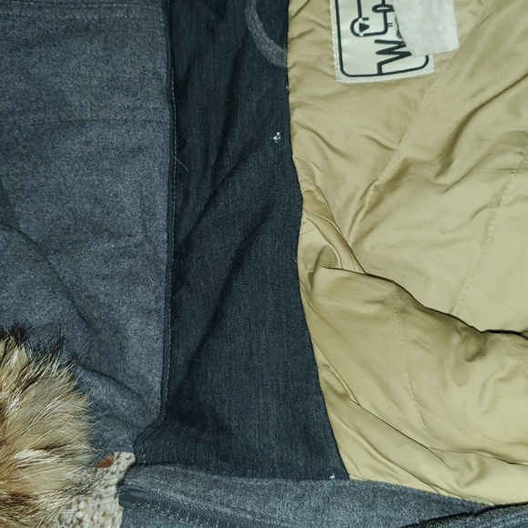 W's XS Woolrich Wool, Down, Real Fur Coat - Picture 5 of 14